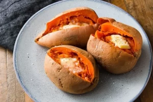 How to microwave sweet potato